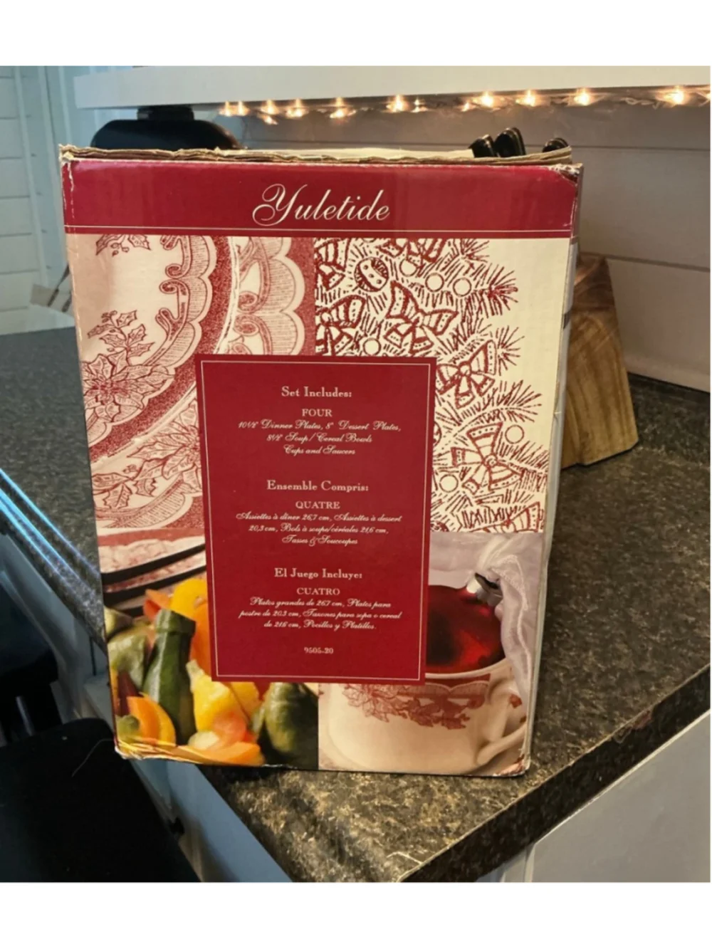 NEW 20 Piece Dinnerware Set Yuletide Red by STAFFORDSHIRE ENGRAVING